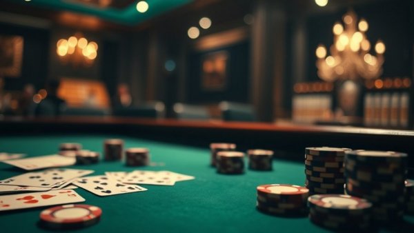 Baccarat's rise in online gaming depicted on a casino table.