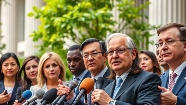 Press conference on California Voter ID Measure with speakers.