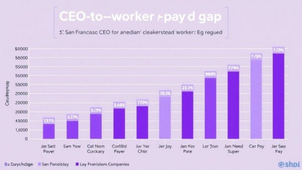 CEO-to-worker pay gap in San Francisco bar chart