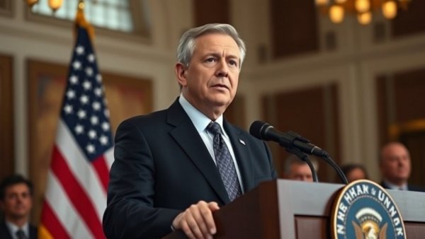 Man speaks at podium during Georgia Special Election event.