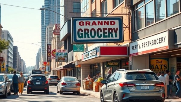 San Francisco local news: bustling street with grocery store opening.