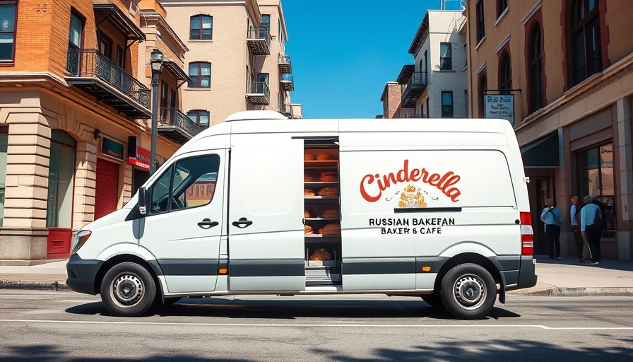 Cinderella Bakery van in Mission District, showing baked goods.
