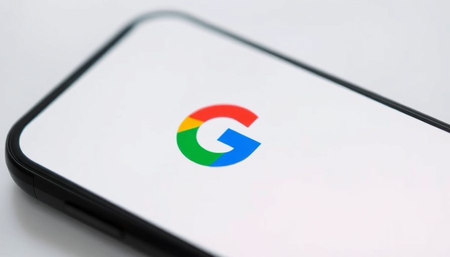 Google logo on smartphone in focus, related to racial discrimination settlement.