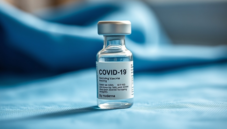 COVID-19 vaccine vial on blue surface for New COVID-19 Variant NB.1.8.1