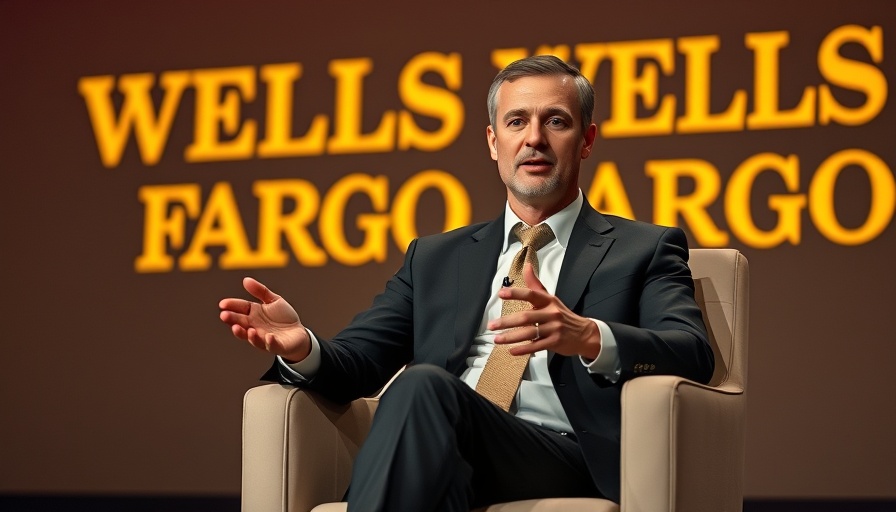 Wells Fargo executive discussing growth potential on stage.