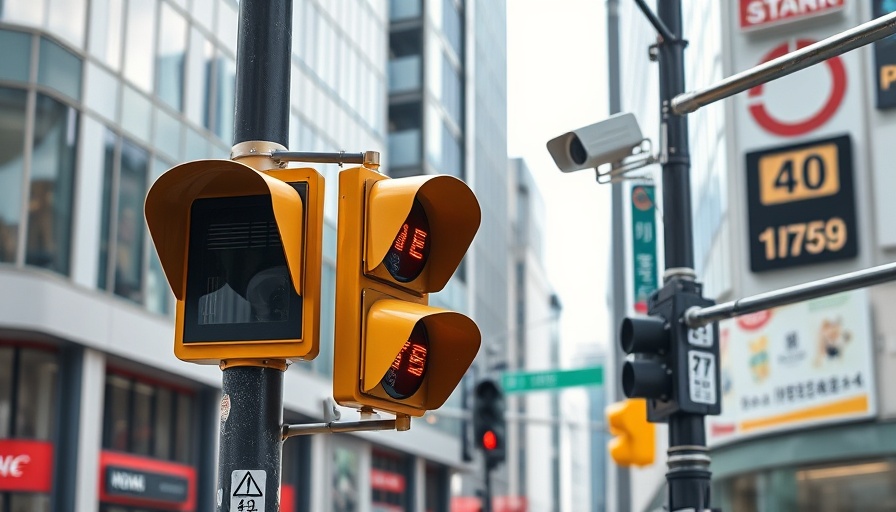 San Francisco street with photo-enforced speed camera and signs