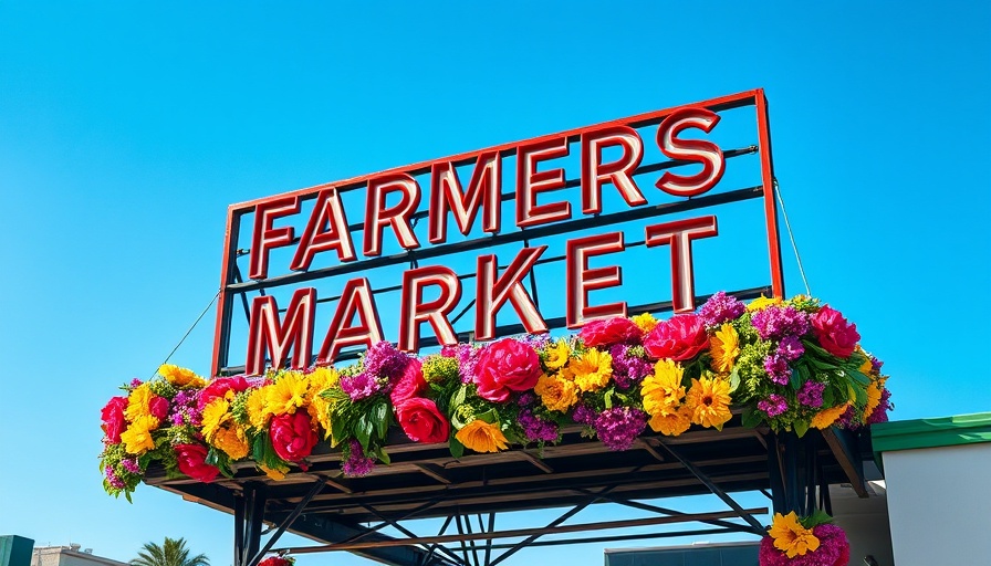 Colorful mural at Alemany Farmers Market, showcasing vibrant flowers.
