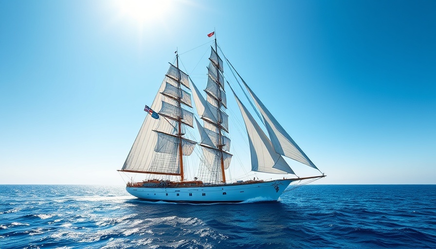 Coast Guard Barque Eagle sailing on the ocean