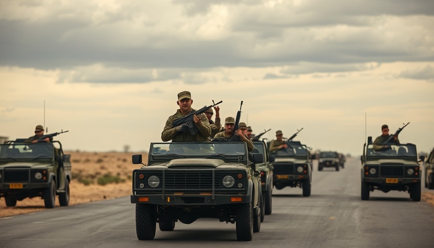 Military vehicles carrying armed men as U.S. revokes HTS designation.