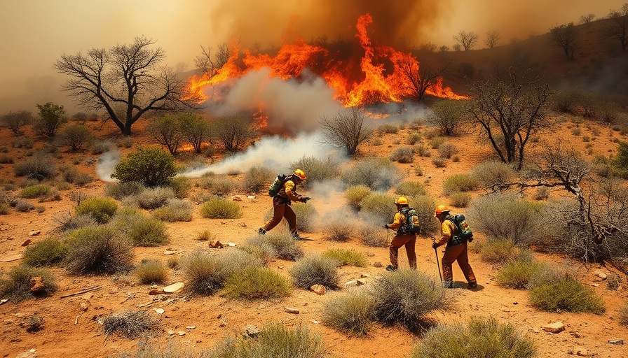 Firefighters battling hillside blaze in California amidst climate change concerns