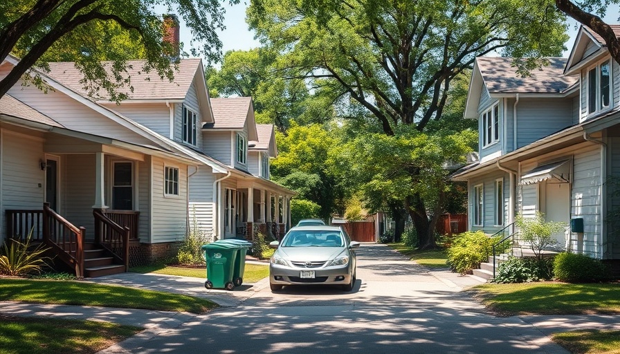 Quiet suburban homes with tree-lined street in Alameda.