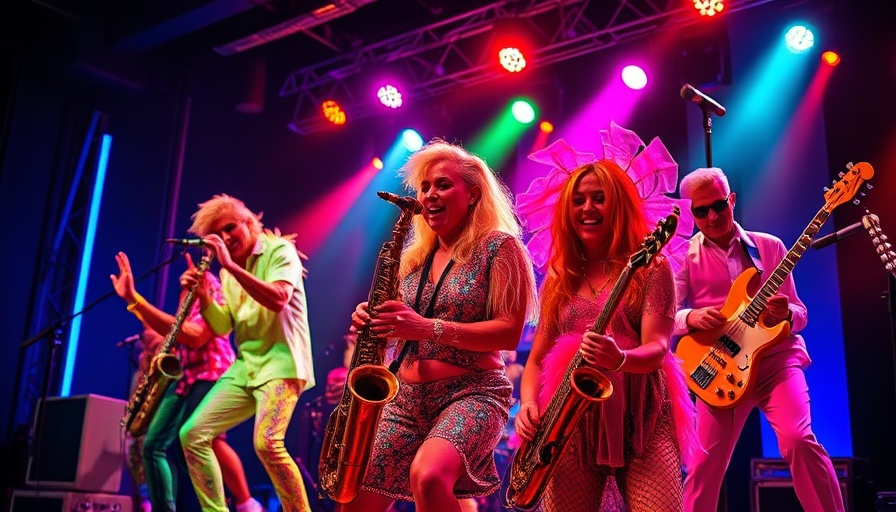 Sun Ra Arkestra performing in San Francisco, vibrant stage lights.