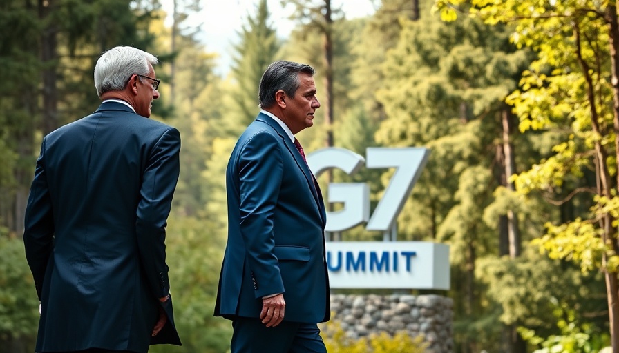 Leaders in discussion at G7 summit, Ukraine role in peace talks.