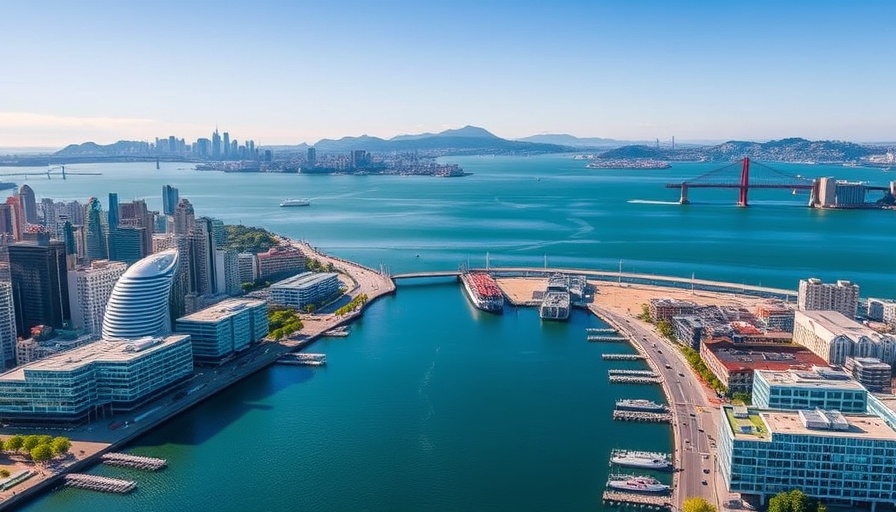 Aerial view of San Francisco waterfront and skyline, San Francisco local news.