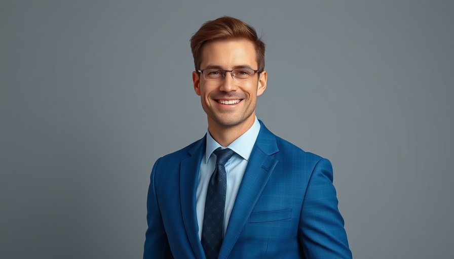 Portrait of a smiling man in a suit, professional setting.
