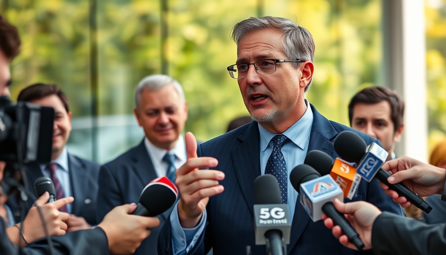 Well-dressed man interacting with journalists during Carney trip to Germany