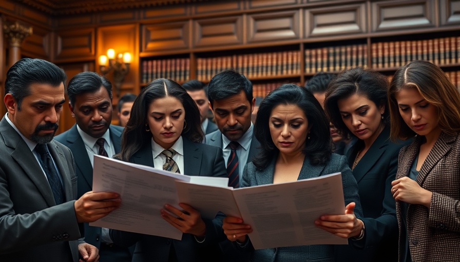 Tense court scene depicting coercion in plea deals in immigration cases.