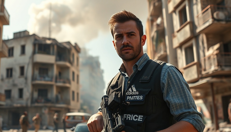 Journalist in Gaza reporting risks amidst urban conflict.