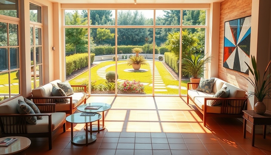 Sunlit room with garden view at Stonestown Galleria home