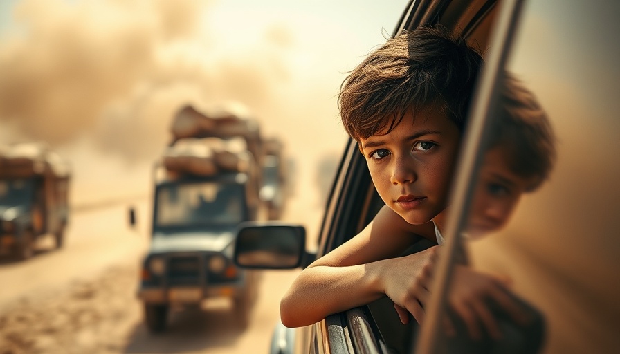 Child on road during Israeli military operations in Gaza City