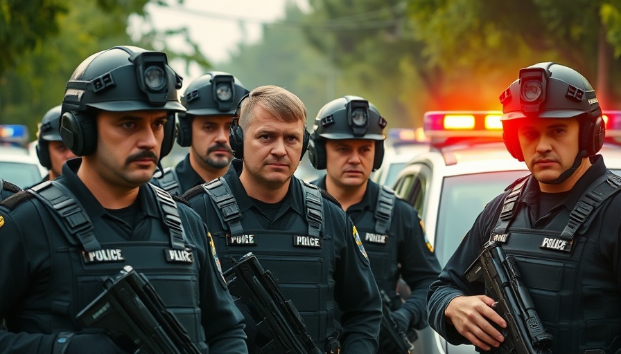 Police respond to campus swatting incident, high tension scene.