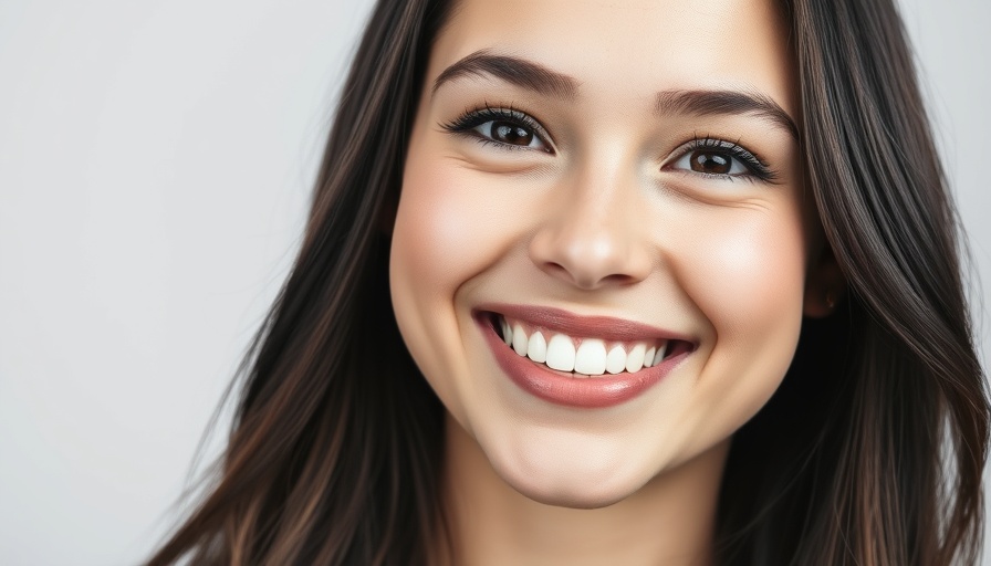 Monochrome portrait of a smiling young woman.