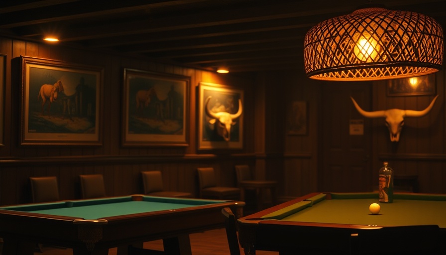 Dimly lit pool hall with cultural decor reflecting San Francisco's cultural events.