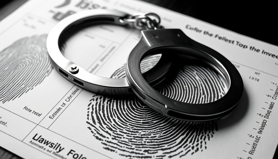 Handcuffs on fingerprint sheet related to Hayward homeless encampment shooting.
