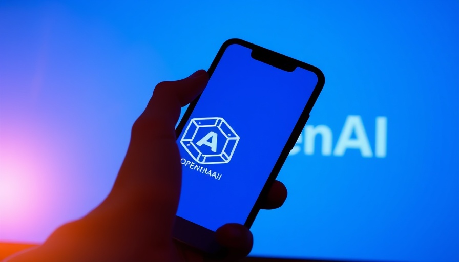 Silhouette with AI logo phone and OpenAI logo