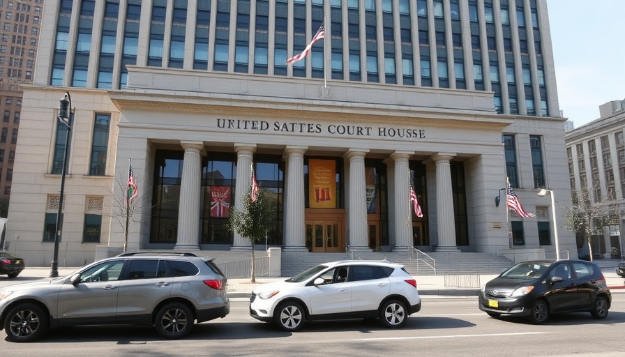 Vehicles parked outside the E. Barrett Prettyman Courthouse, D.C., related to Grand Juries in D.C.