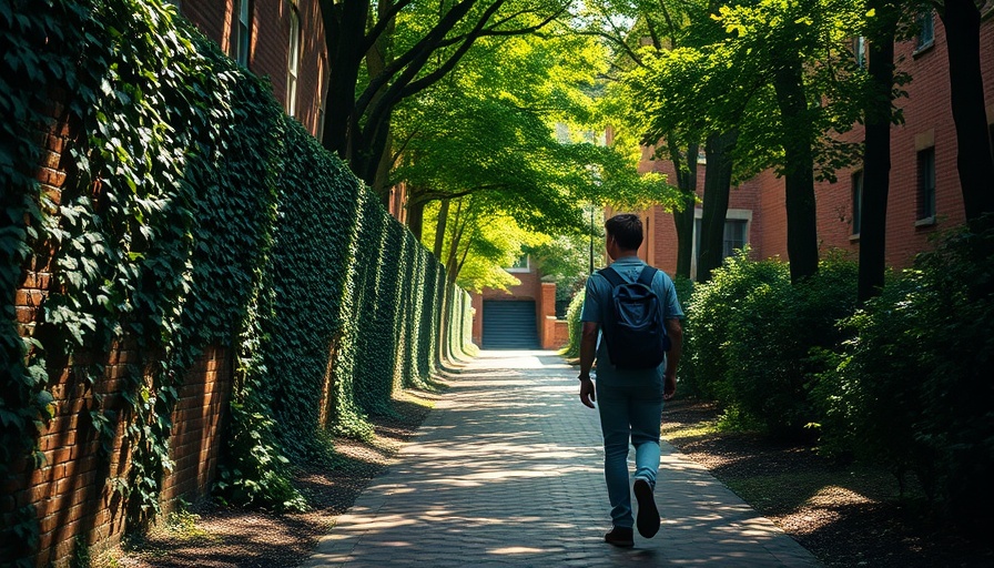 Settlement talks Harvard Trump administration, student on campus path