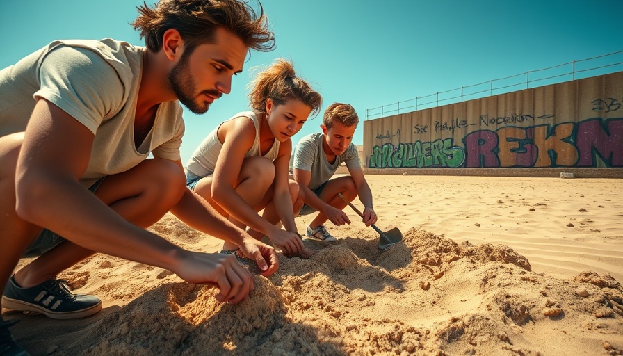 San Francisco local news: Community digging event on sunny beach.