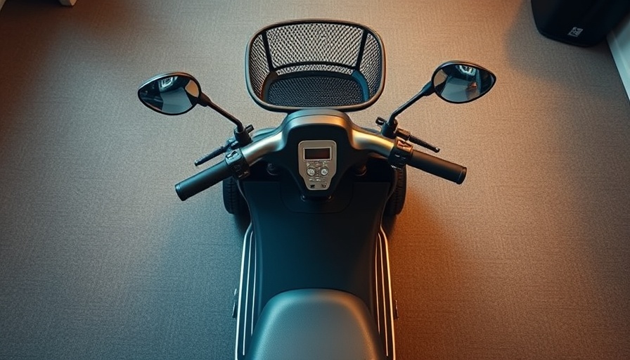 Mobility scooter on green carpet for drug smuggling SEO concept