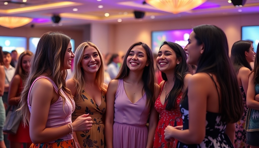 Women at an event engaging joyfully, Erika Kirk conservative values.