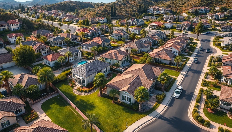 Aerial view of suburban neighborhood in SF news.