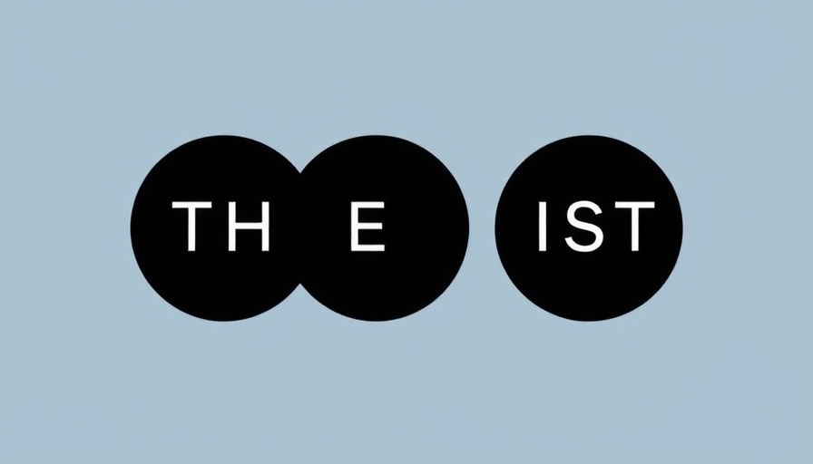 'THE LIST' minimalist design with black and blue circles.