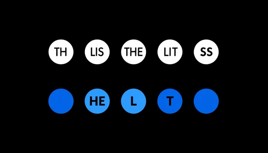Minimalist logo with 'THE LIST', circles in black and blue.