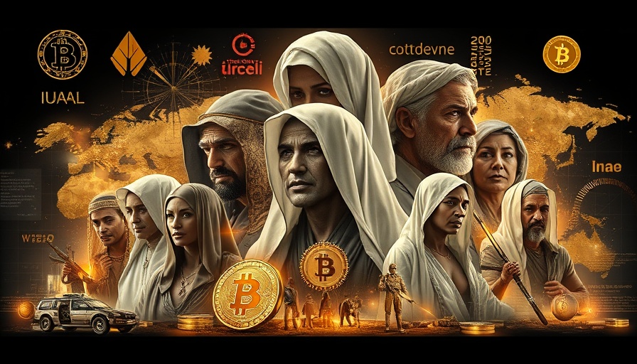 Trump UAE deals crypto chips collage in abstract style.