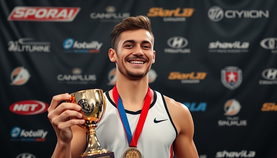 Athletic man shows trophy and medal amid Vovchenko deportation context.
