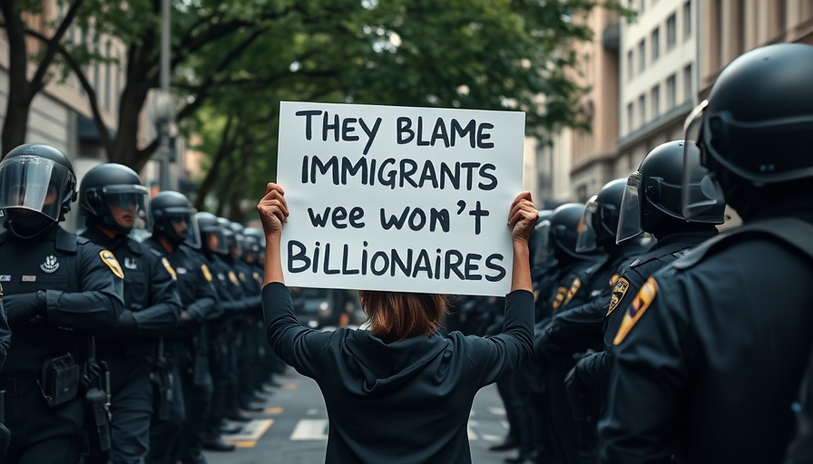 Protest sign in front of police highlighting SFPD training for responding to ICE.
