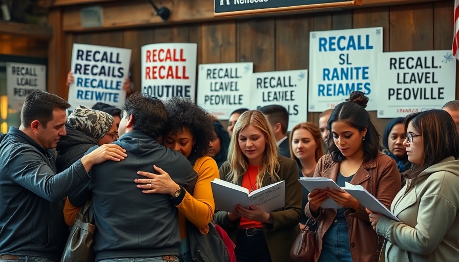 San Francisco politics upzoning event with diverse attendees and recall signs.