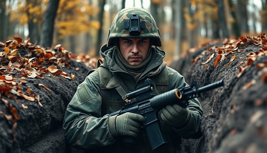 Soldier in trench carrying ammo, Czech Republic ammunition program.