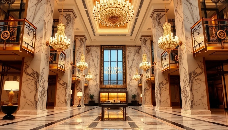 Hotel Whitcomb reopening: elegant marble lobby interior.