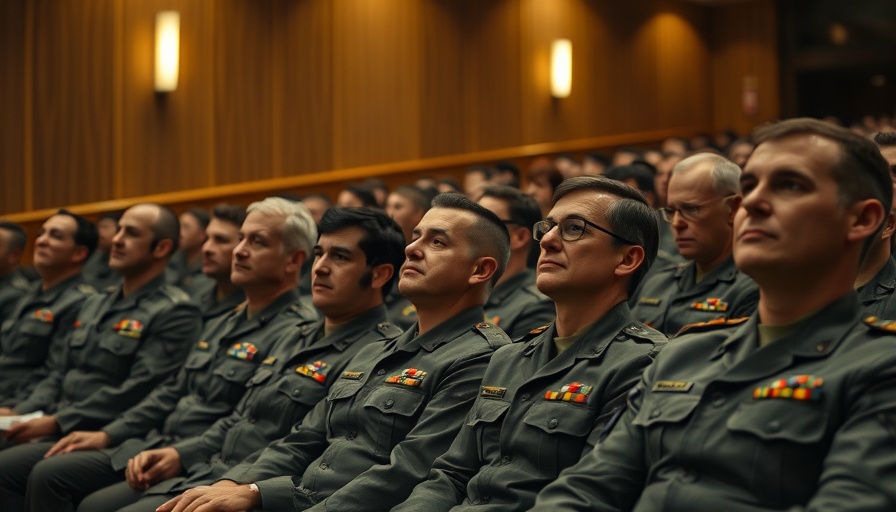 Hegseth Military Policies assembly with attentive officers in a formal setting.