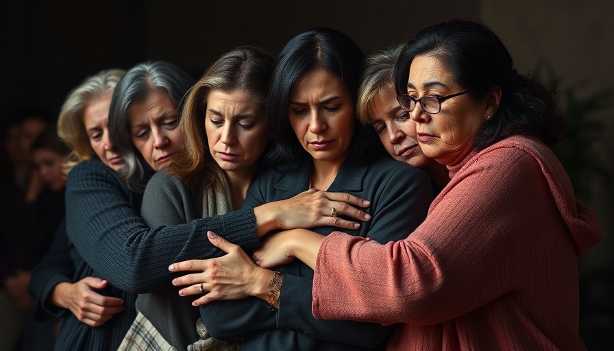 Grieving women embracing amid tensions, Israel's isolation amid Gaza war.