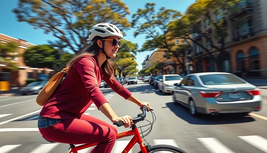 Parking on Valencia Street San Francisco with cyclist passing by.