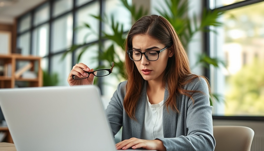 Woman stressed at work with laptop - Zodiac Sign Stress Triggers.