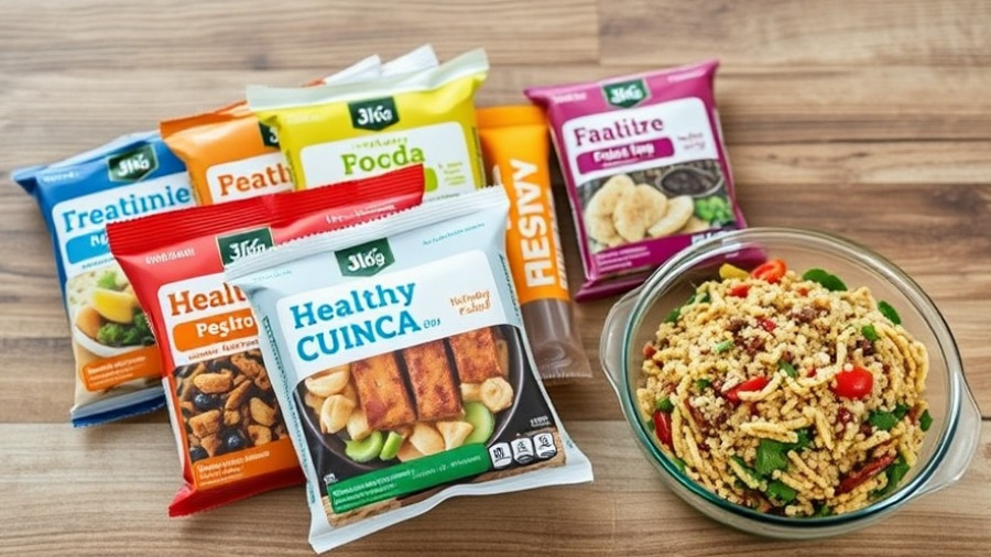 Packaged meals and quinoa salad for best meal delivery services.