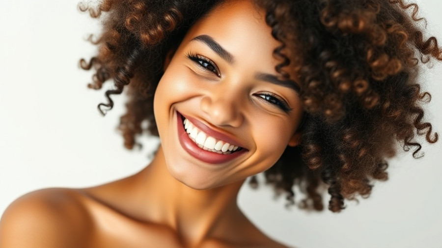 Young woman smiling radiantly, illustrating Vitamin C supplement benefits.