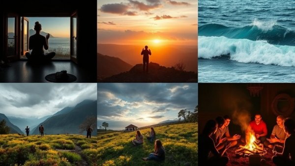Collage of outdoor scenes and activities for metabolic health